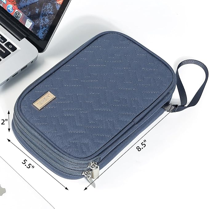 NISHEL Travel Cord Organizer Case, Double Layers Tech Electronic Bag, Essentials - Image 6