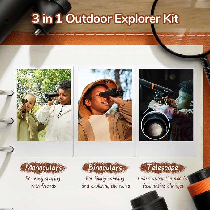 Science Can Binoculars for Kids & Beginners - 3 in 1 Portable Telescope - Image 3