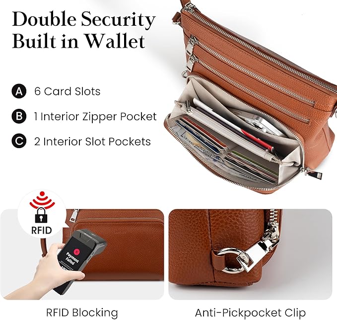 befen Genuine Leather Crossbody Bags - Image 3