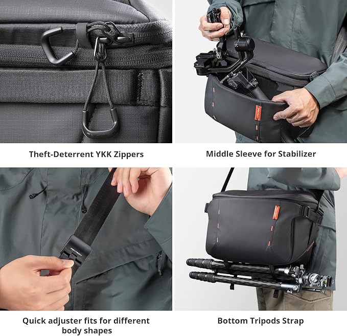 PGYTECH OneMo Sling Camera Bag 11L-13L, waterproof Crossbody Camera Shoulder Bag - Image 6