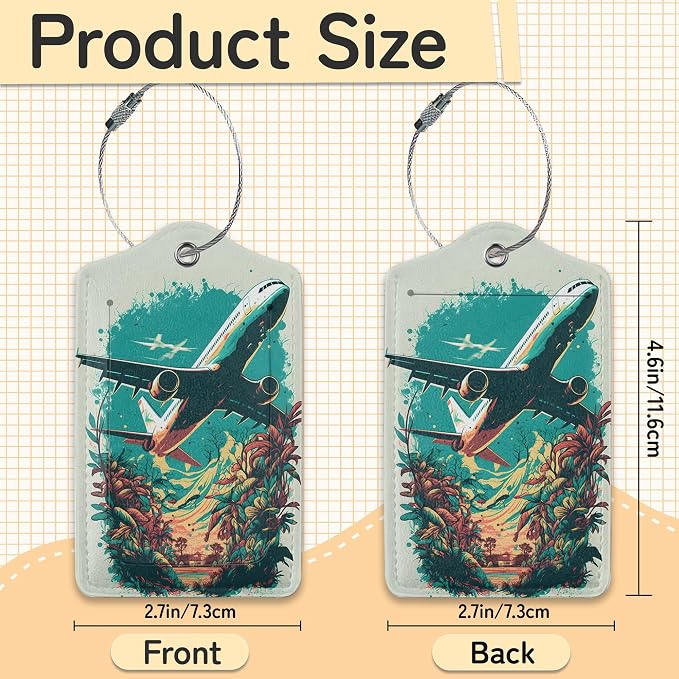 Airplane in The Sky Luggage Tags - Image 3