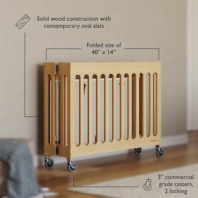 Foundations Boutique Folding Hotel Crib and Sheet Bundle - Image 3