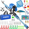 ODDSPRO Kids Fishing Pole Pink, Portable Telescopic Fishing Rod and Reel Combo by ODDSPRO