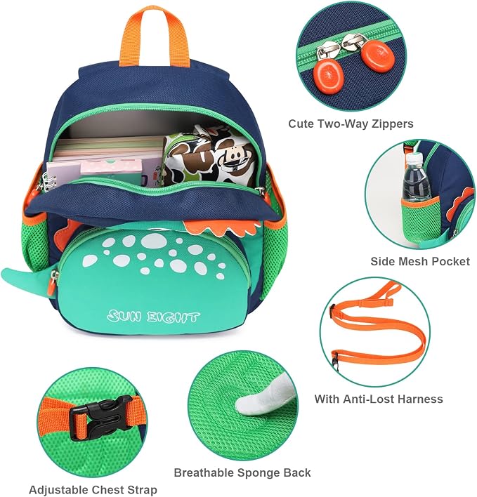 SUN EIGHT Toddler Backpack for Girls Kids Backpack Cute 3D Cartoon School Bag - Image 7