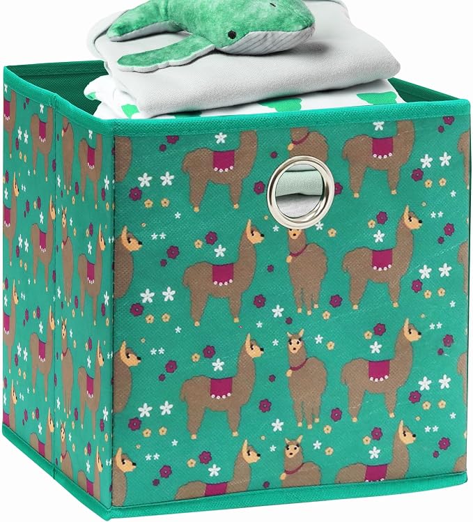 SIMPLE HOUSEWARE 10-Inch Collapsible Fabric Cube Storage Bin - Image 9
