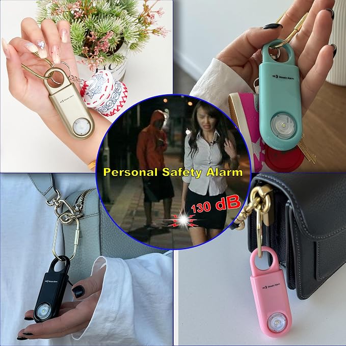 130dB Personal Safety Alarm Strobe Light. Loud Sound Keychain Siren - Image 3