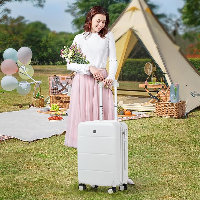 Hanke 20 Inch Carry On Luggage 22x14x9 Airline Approved PC Hard Shell Suitcases - Image 8