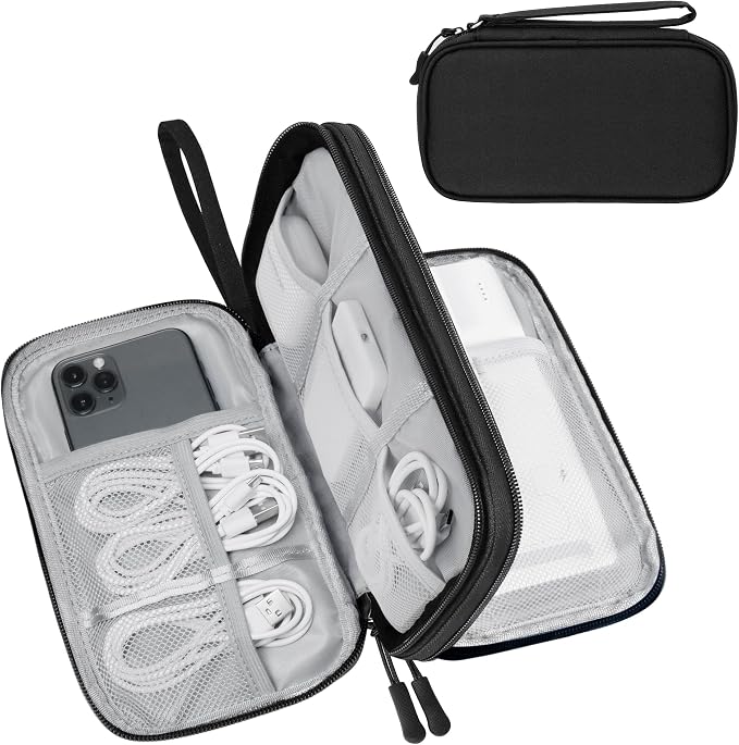 Electronics Organizer Travel Case, Electronic Accessories Storage Bag, Portable by Lcsmaokin