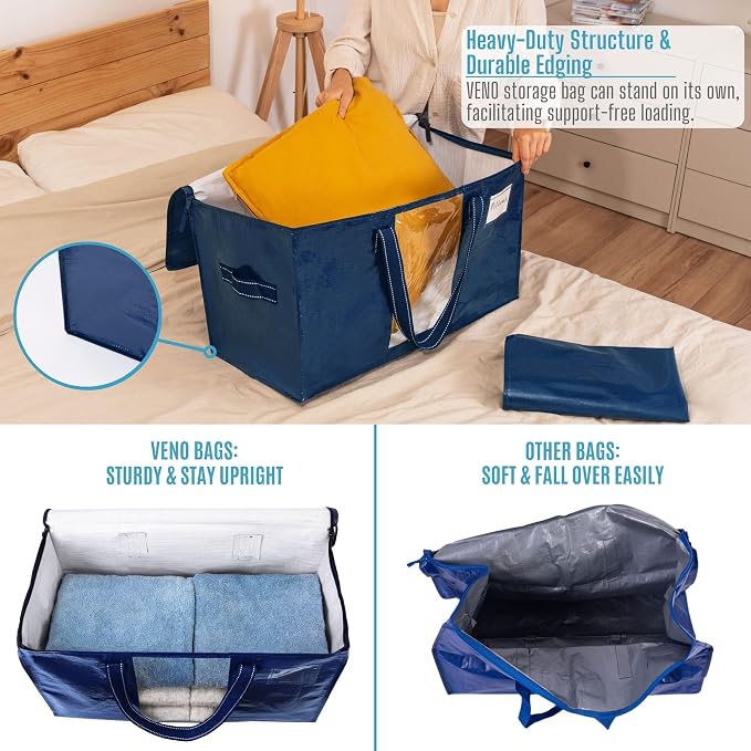 VENO 10 Pack Moving Bags, Comforter and Blanket Storage Bags - Image 3