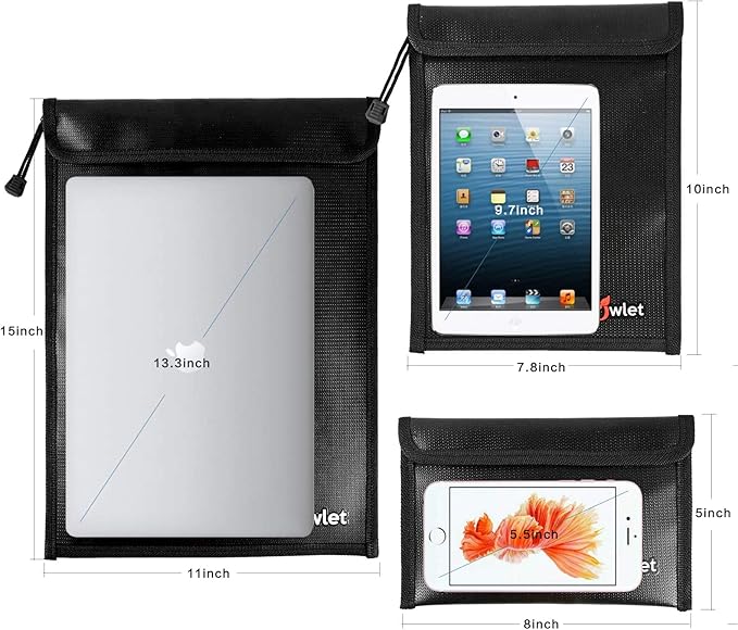 FunOwlet Fireproof Waterproof Document Bag, Fire and Water Resistant Safe - Image 2