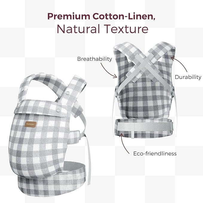 Momcozy Baby Carrier with Natural Cotton Linen, Built to Last, Ergonomic Design - Image 3