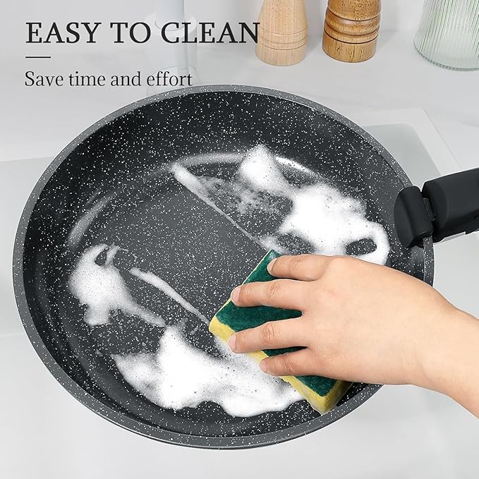 GiPP Ceramic Pots and Pans Set Non Stick, Nonstick Detachable Handle Cookware - Image 7