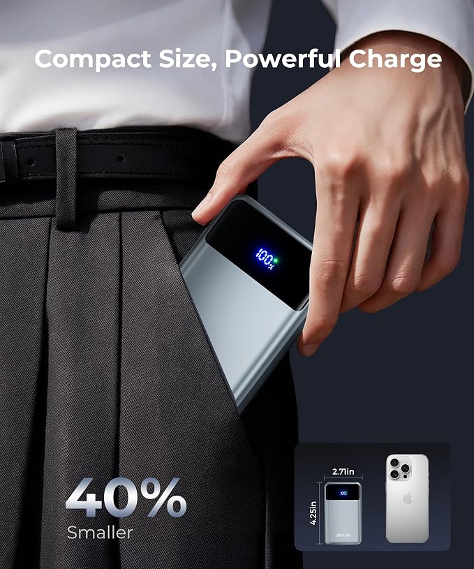 Portable Charger Power Bank - 30000mAh 65W Laptop Travel Essentials Battery - Image 4