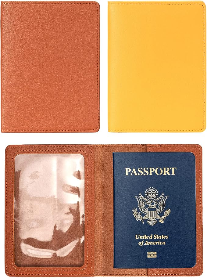 2 Pack Passport covers and Vaccine Card Holder Arouselove PU Leather Passport by Unknown