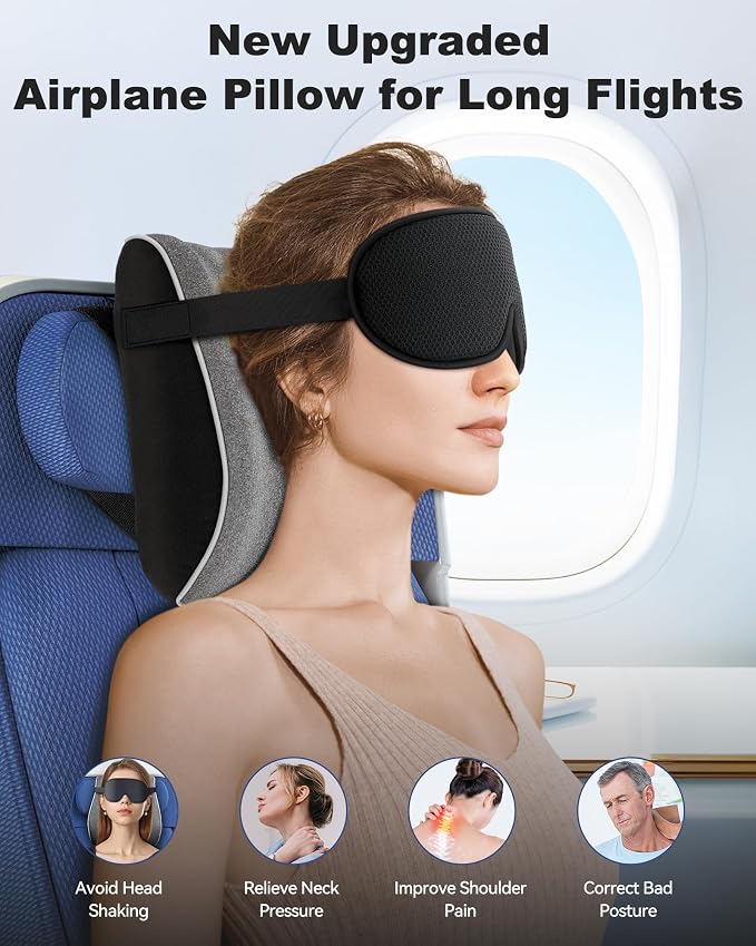 JefDiee Travel Pillows for Airplanes, Travel Pillow - Image 2