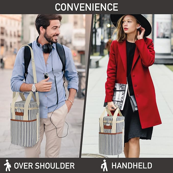 Opux 4 Bottle Insulated Wine Cooler Bag - Image 6