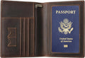Ringsun Leather Passport Cover for Men Women, RFID Passport Wallet Case Travel by RINGSUN