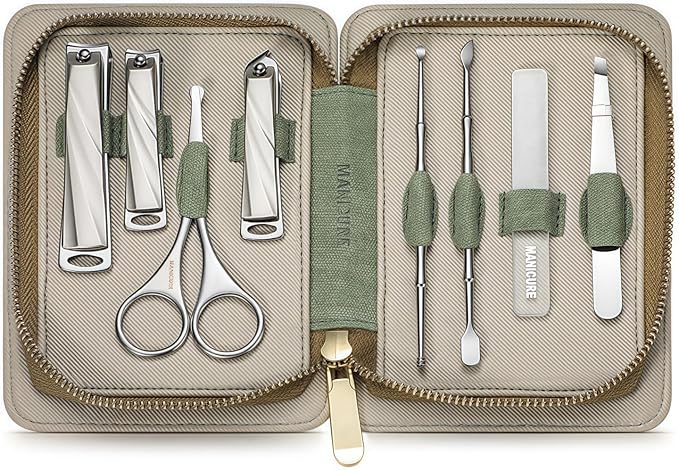 8-Piece Manicure Pedicure Set-Stainless Steel Nail Clippers Toenail Fingernail - Image 3