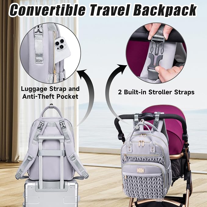 Diaper Bag Backpack, Stylish Baby Diaper Bag, Waterproof Travel Diaper - Image 4