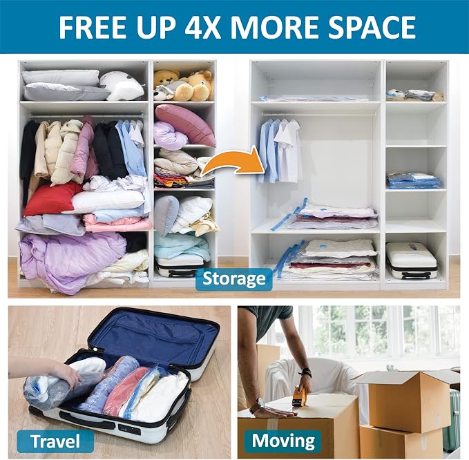 20 Pack Vacuum Storage Bags, Space Saver Bags Compression - Image 3