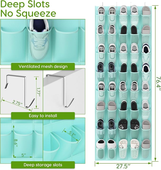 Unjumbly Over the Door Shoe Organizer - Image 2