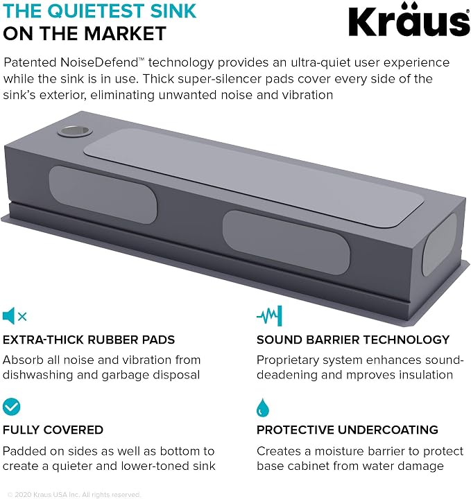 KRAUS Kore 57-inch Undermount Workstation 16 Gauge Single Bowl Stainless Steel - Image 12