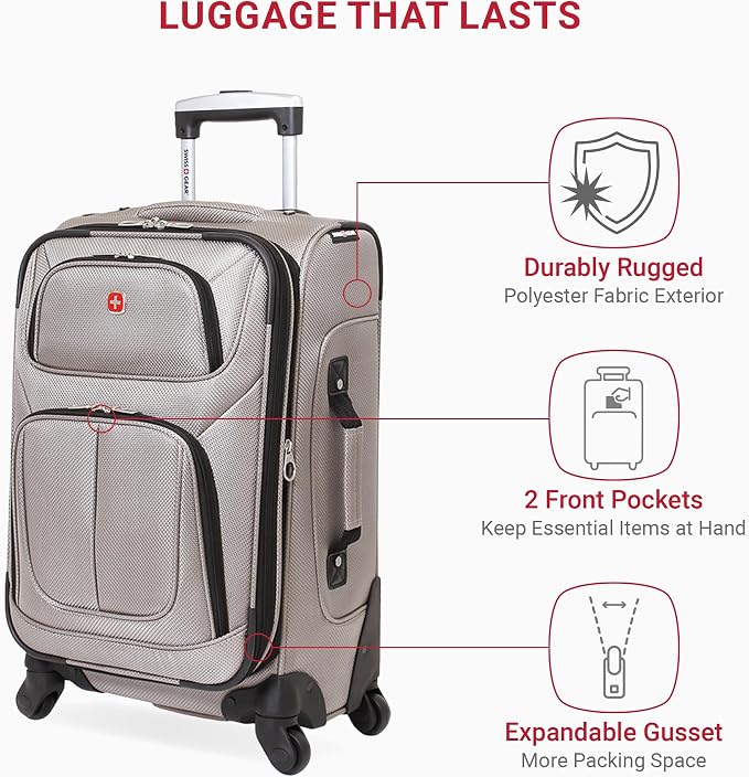 SwissGear Sion Softside Expandable Luggage, Carry-On 21-Inch - Image 4