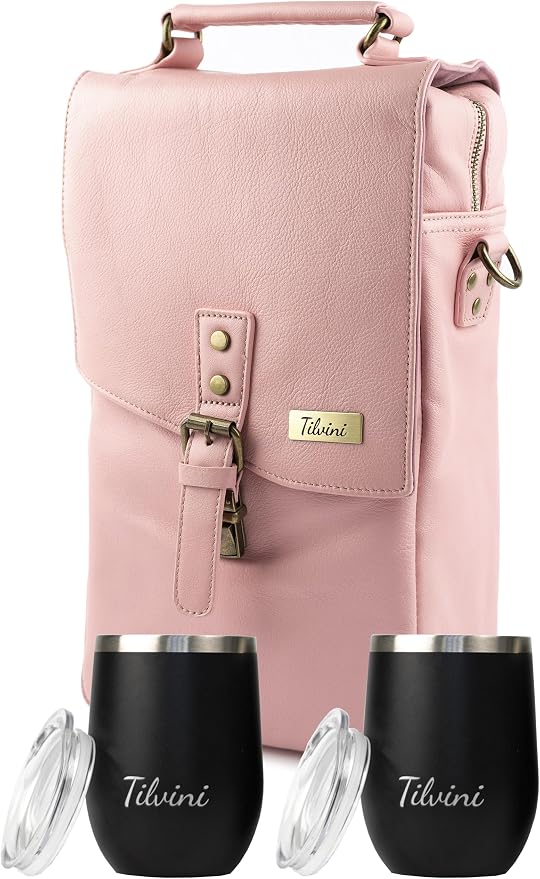 Insulated Genuine Leather Wine Bag by Tilvini