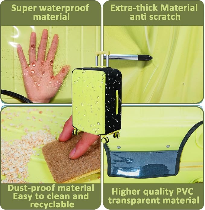 Clear Luggage Cover Protectors For Suitcases, Elastic Transparent waterproof - Image 6