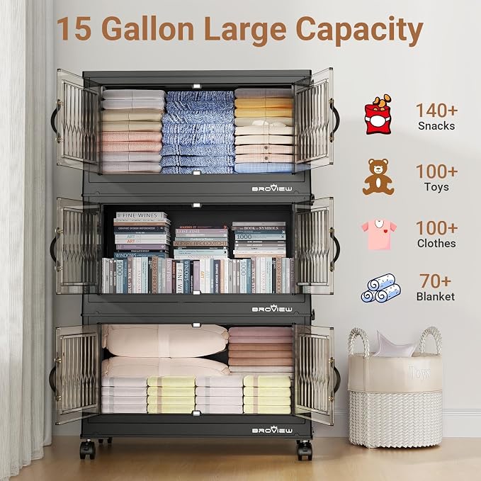 BROVIEW 180Qt Stackable Storage Bins - Image 4