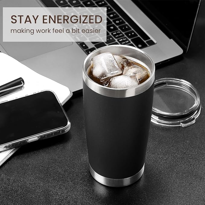 MEWAY 20oz Tumbler 8 Pack Double Wall Vacuum Insulated Travel Mug Bulk - Image 4