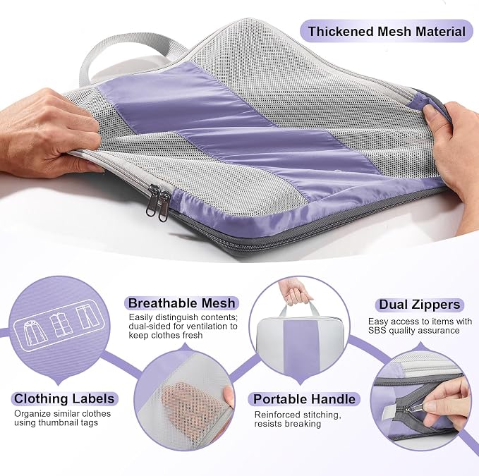 8 Set Compression Packing Cubes - Image 6