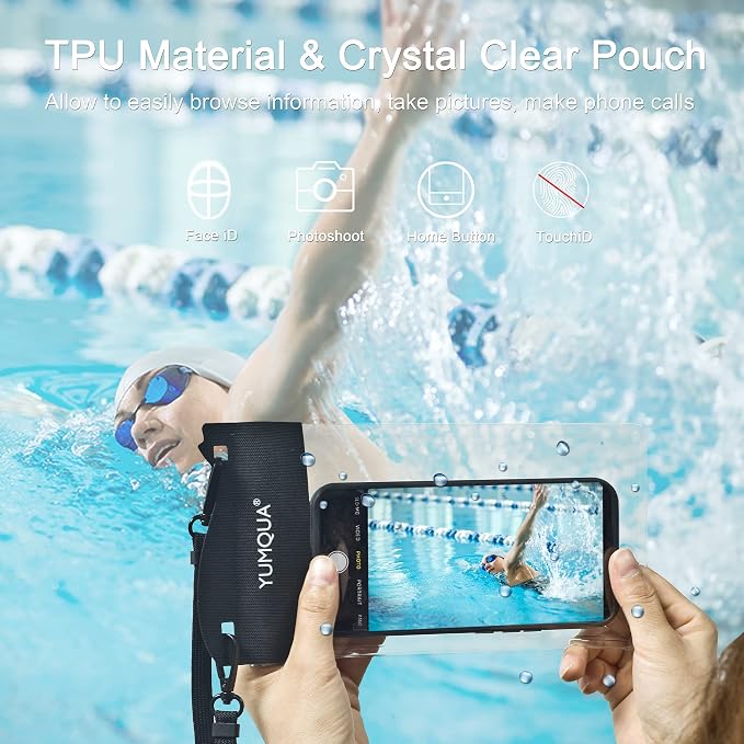Large Waterproof Phone Pouch 2 Pack, IPX8 Waterproof Cell Phone Case Dry Bag - Image 4