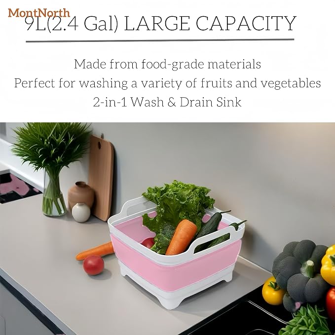 Collapsible Wash Basin 9L, Foldable Dish Tub - Image 7