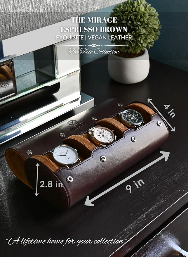 Watch Travel Case for Men Watch Roll for Travel Organizer and Display Watch Case - Image 4
