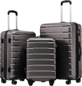 Coolife Luggage Suitcase Carry-on Spinner TSA Lock USB Port Expandable by COOLIFE