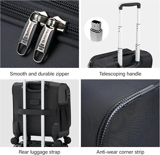 Hanke 16 Inch Underseat Carry On Luggage - Image 9