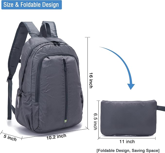 YZAOLL 25L Lightweight Packable Hiking Backpack Waterproof Hiking Daypack - Image 3