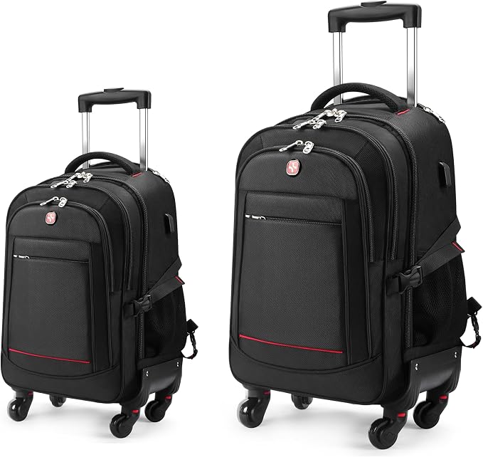 StarCloud 18-inch + 24-inch Checked Backpack Combo Set Large Rolling Backpack by STARCLOUD