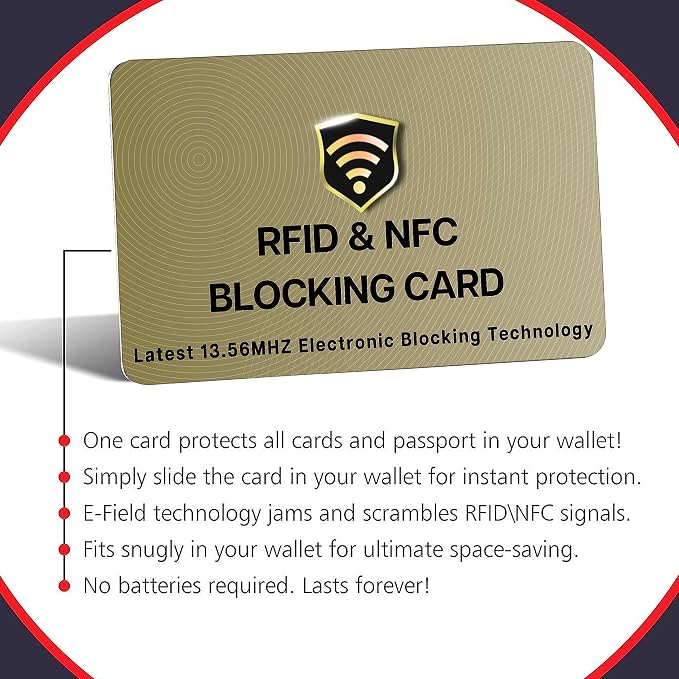 SaiTech RFID Protected Cards, NFC Contactless Bank Debit Credit Card Protector - Image 7