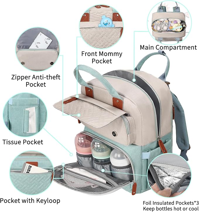 Diaper Bag Backpack, Baby Diaper Bag - Image 5