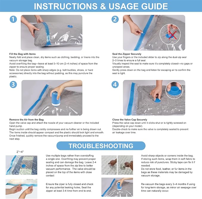 12 Pack Travel Vacuum Storage Bags - Image 7