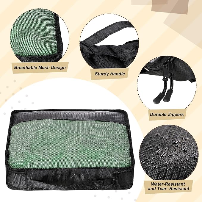 5 Pcs Packing Cubes for Suitcase Large Travel Cubes Carry on Luggage Organizer - Image 3