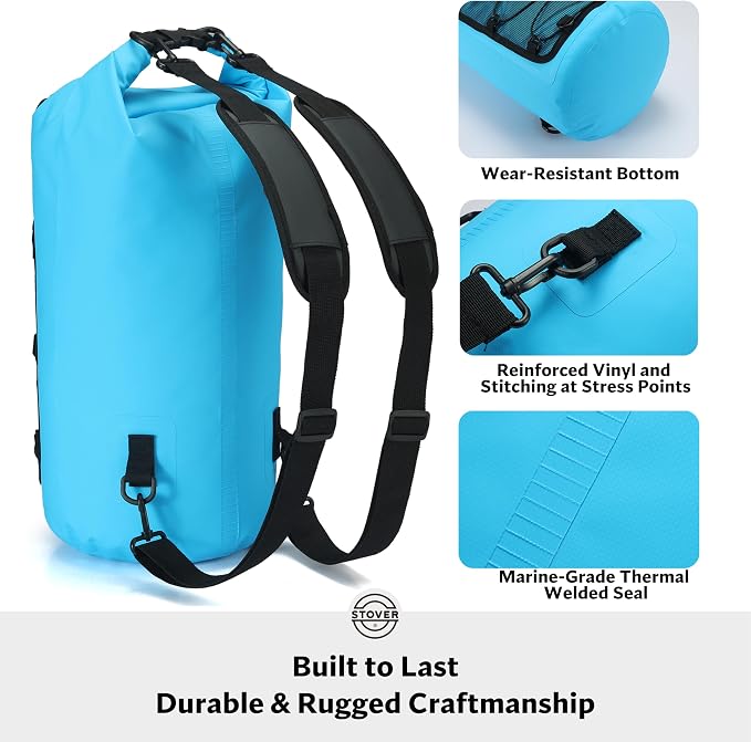 STOVER 5/10/25/30/40/55L Waterproof Backpack- Floating Dry Bag - Image 4