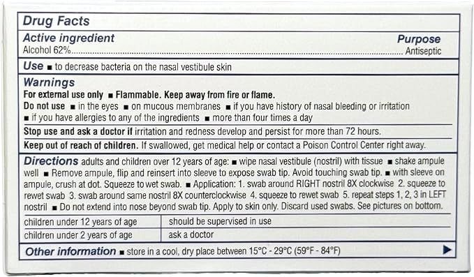 Nozin® Nasal Sanitizer® Antiseptic Popswab® Ampules 10ct Pack | Kills 99.99% of - Image 9