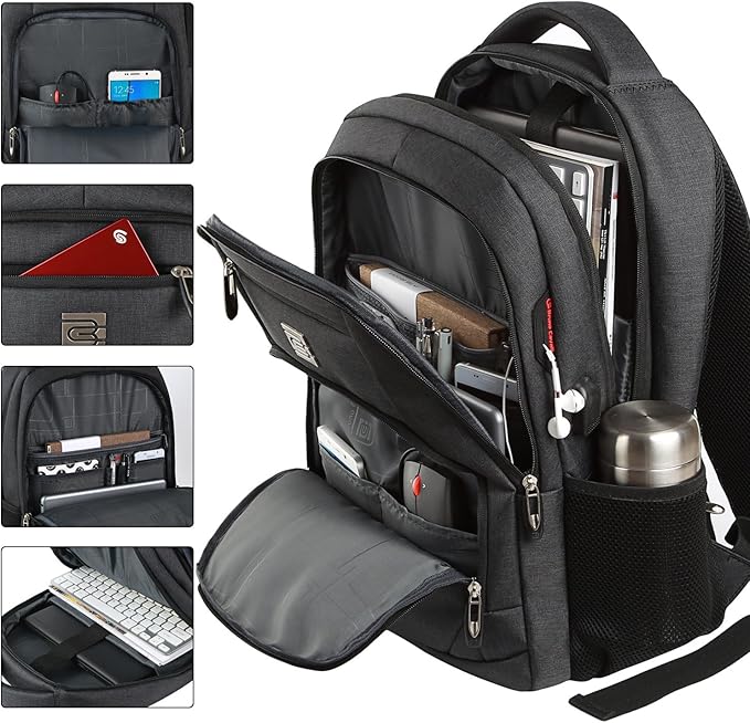 Laptop Backpack, Business Travel Anti Theft Slim Durable Laptops Backpack - Image 2