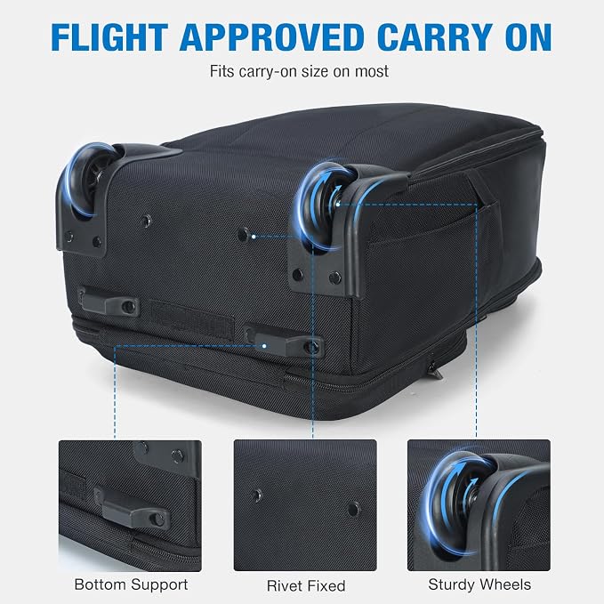 Rolling Backpack, 15.6 inch Laptop Backpack - Image 5