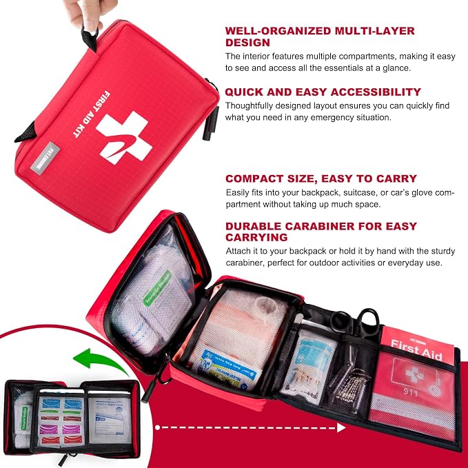 Compact First Aid Kit 300 PCS – Small Waterproof Emergency Medical Kit - Image 2