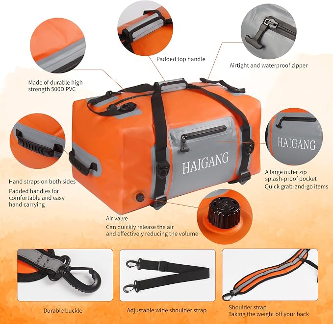 150L Waterproof Duffel Bag Travel Dry Bag, Large Capacity, Adjustable Thickened - Image 5