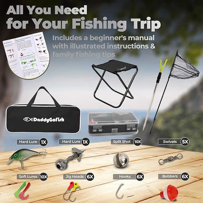 DaddyGoFish Kids Fishing Pole - Image 2